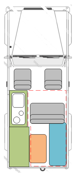 Camperhus Conversions camper possible layout 2